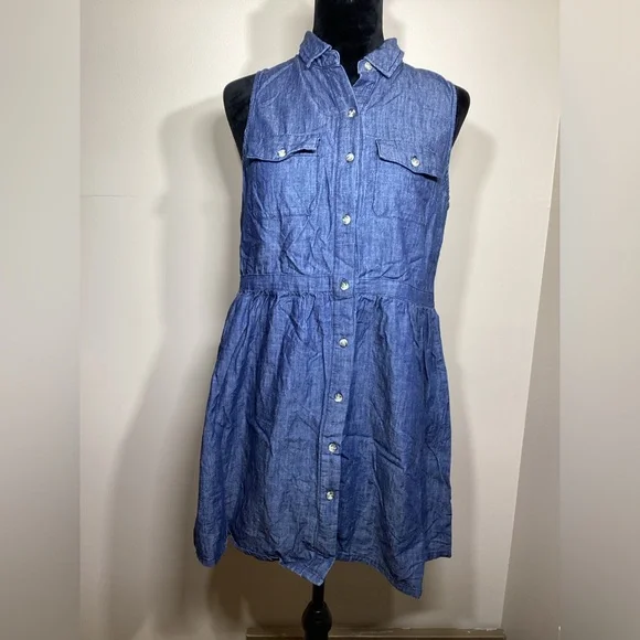 white christmas dresses Moonlight Denim Halter Dress main image 0